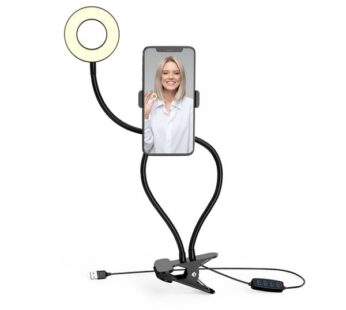 LED ринг лампа със стойка NR9102, 9см, 10W
