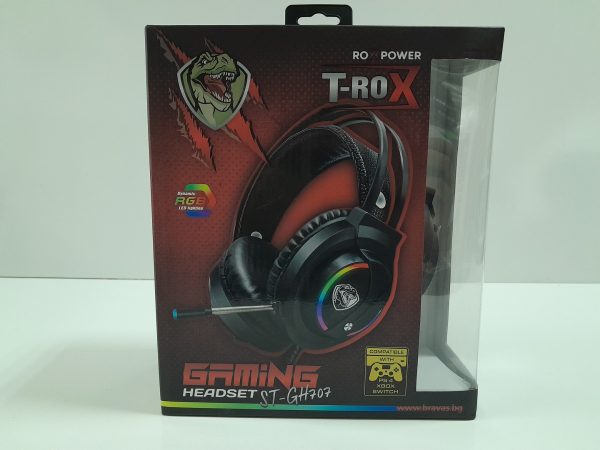 Гейминг слушалки с микрофон Roxpower T-Rox STGH707, RGB - Image 3