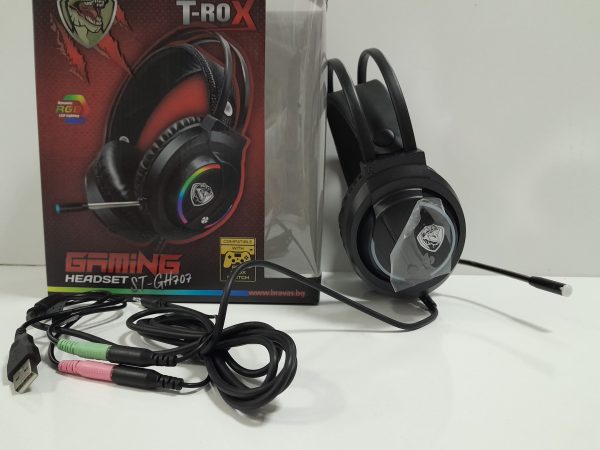 Гейминг слушалки с микрофон Roxpower T-Rox STGH707, RGB - Image 2