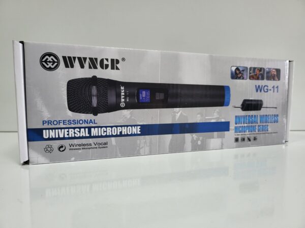 Безжичен микрофон WG-11, динамичен, предавател, приемник, JACK 6.3mm - Image 3