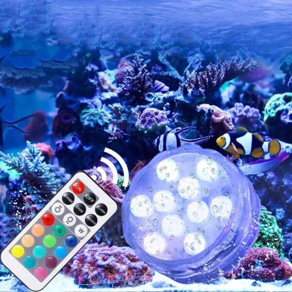 2 бр. водоустойчиви LED лампи RGB с дистанцинно
