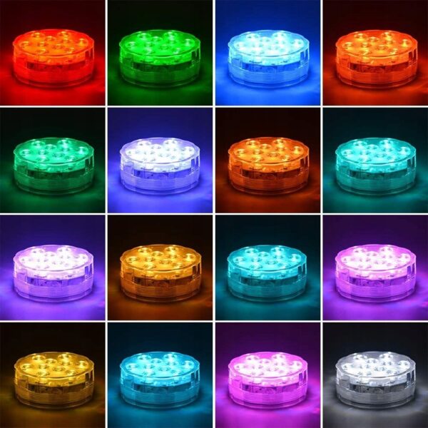 2 бр. водоустойчиви LED лампи RGB с дистанцинно