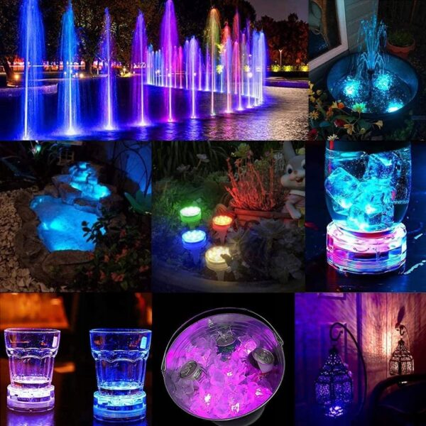 2 бр. водоустойчиви LED лампи RGB с дистанцинно