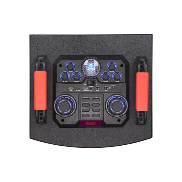 Двойна тонколона 2000W - 2 x 12" говорители, цветни светлини NDR-1222 - Image 3
