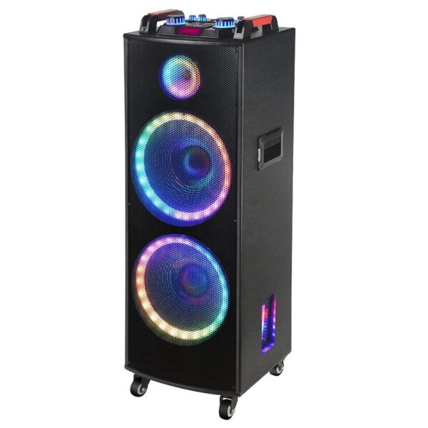 Двойна тонколона 2000W - 2 x 12" говорители, цветни светлини NDR-1222 - Image 5