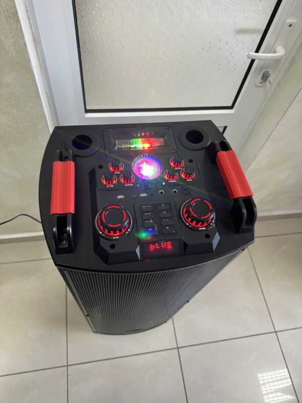 Двойна тонколона 2000W - 2 x 12" говорители, цветни светлини NDR-1222 - Image 8