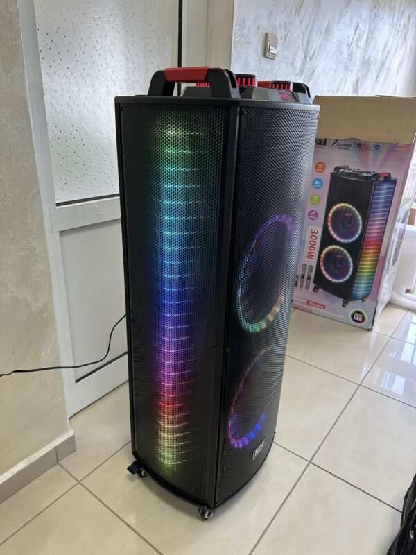 Двойна тонколона 2000W - 2 x 12" говорители, цветни светлини NDR-1222 - Image 9
