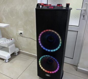 Двойна тонколона 2000W – 2 x 12″ говорители, цветни светлини NDR-1222