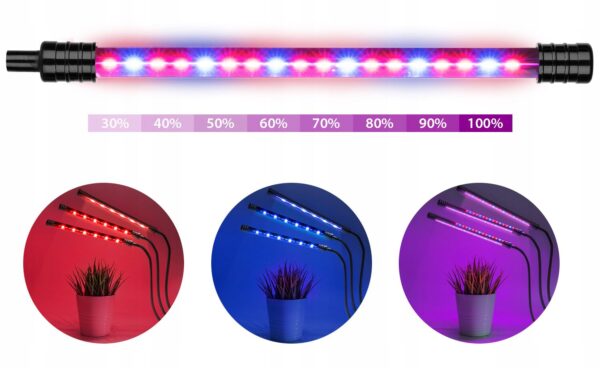 UV лампа за отглеждане на растения с 4 гъвкави крака – 80W - Image 6