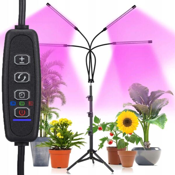 UV лампа за отглеждане на растения с 4 гъвкави крака – 80W - Image 4