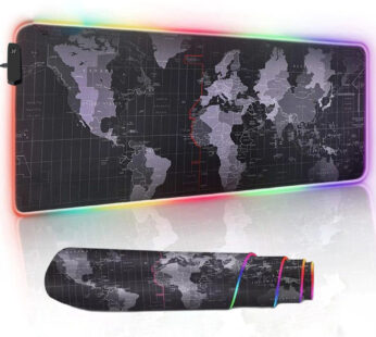 Светеща компютърна подложка с RGB осветление – World Map