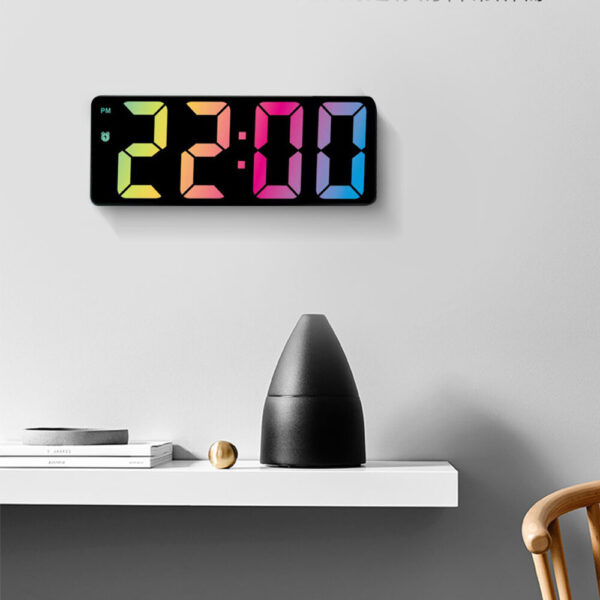 LED часовник с функция будилник с RGB подсветка - Image 4