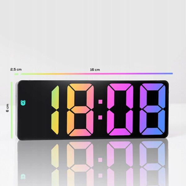 LED часовник с функция будилник с RGB подсветка - Image 5