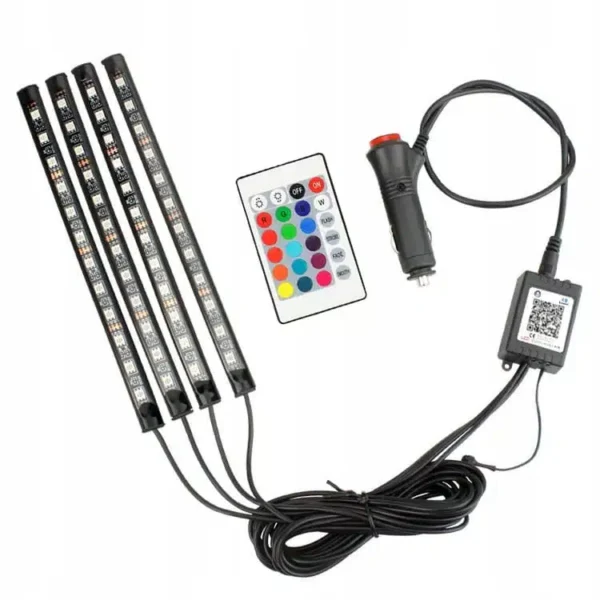 Интериорно осветление за автомобил с 4 LED ленти - Image 2