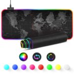 Светеща подложка за лаптоп RGB-1, 90x40 см - Карта на света