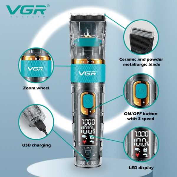 Професионална машинка за подстригване VGR V-695 3